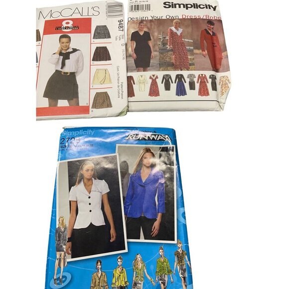 Sewing Pattern Lot of 6 Womens Shirts Dress Lounge Sizes 12-22 - Picture 4 of 4